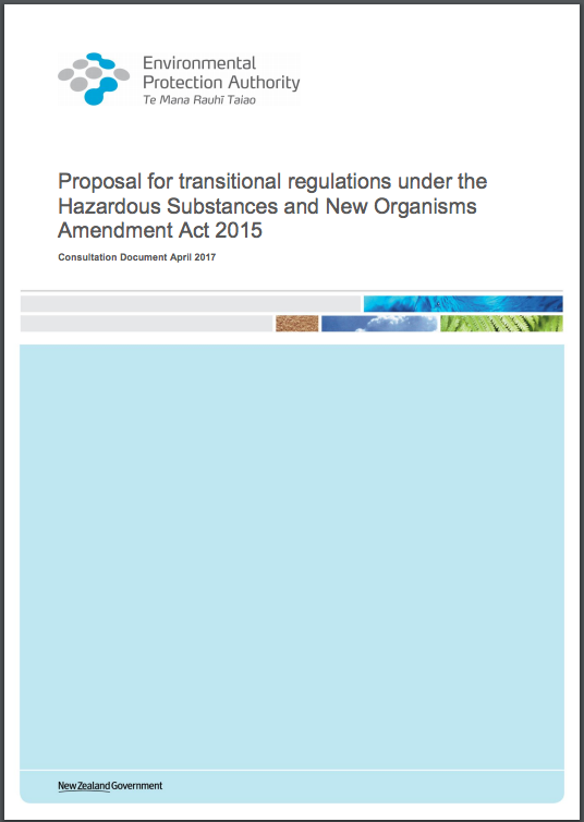 Proposal for transitional regulations under the Hazardous Substances